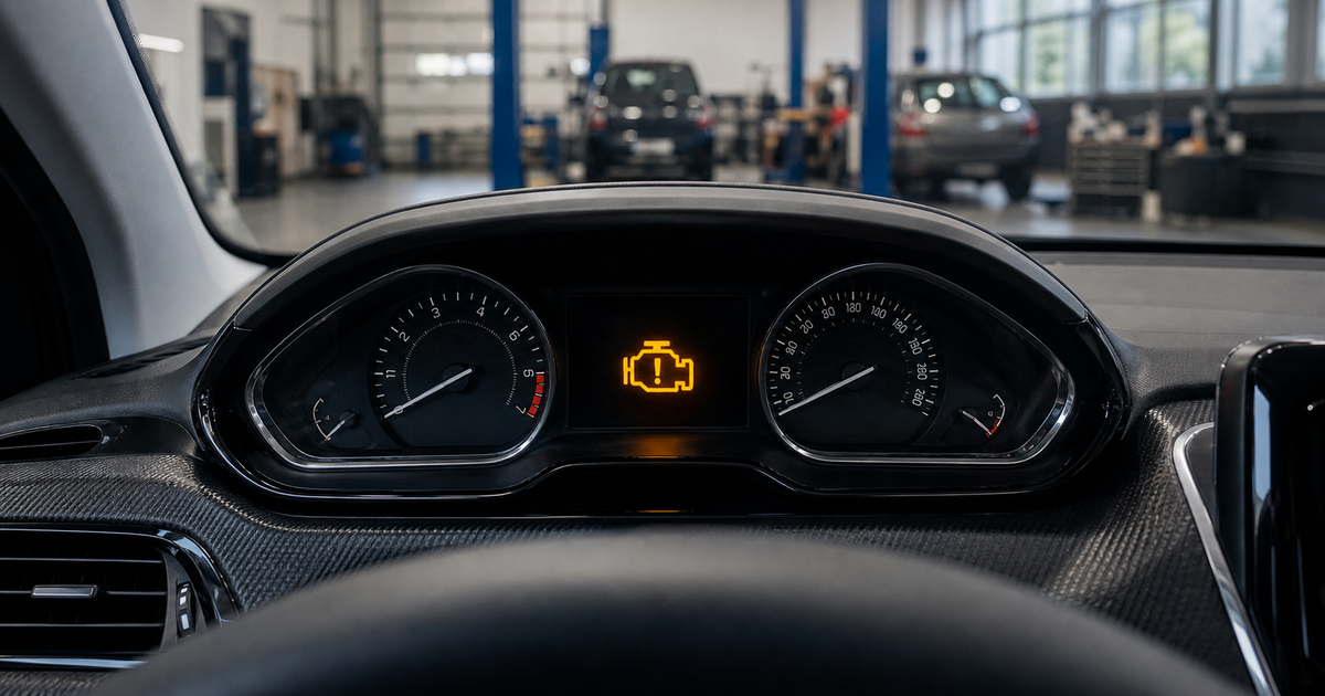 Que signifie le voyant moteur avec point d'exclamation sur ma Peugeot 208 ?